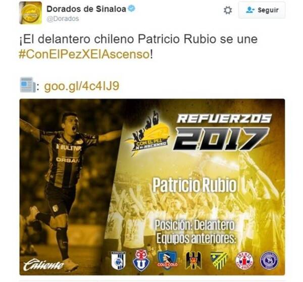 Dorados_Rubio_Tweet