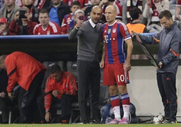 Guardiola_Robben_Bayern